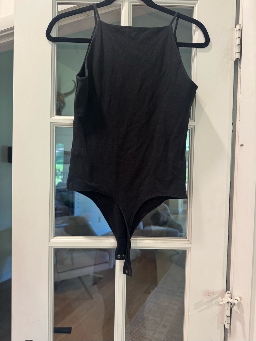 Abercrombie & Fitch Black Tank Bodysuit with Thin Straps - Picture 2 of 2